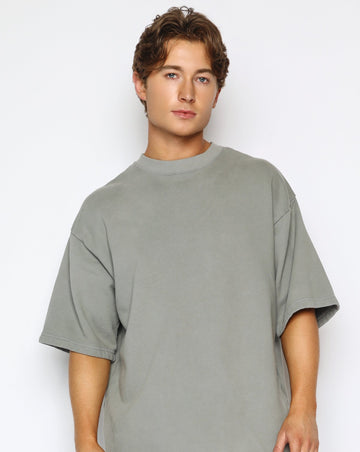 FRENCH TERRY TEE (Grayish)- MADE FOR ALL | | MODERN LUXURY LEISUREWEAR